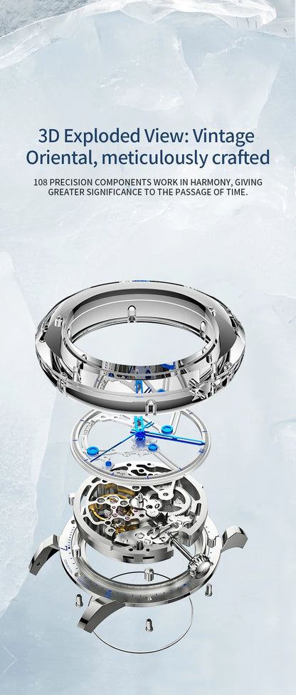 Luxury Brand Mens Automatic Watches Pagani Design Transparent Mechanical Watch For Men Sport Mechanical Skeleton Wristwatch Relo