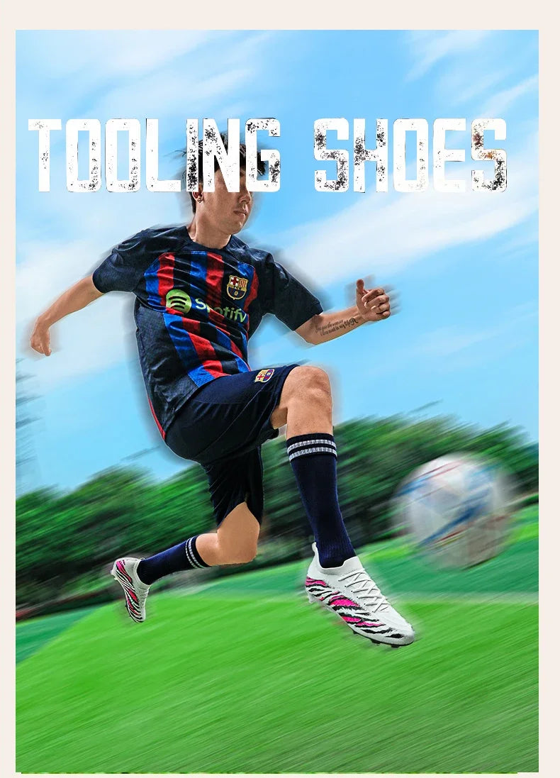 Neue Fußballschuhe für Herren, ultraleichte rutschfeste Outdoor-Sportschuhe für Erwachsene, Unisex-Fußballschuhe für Spiele, bequeme hochwertige Stollenschuhe für Rasen