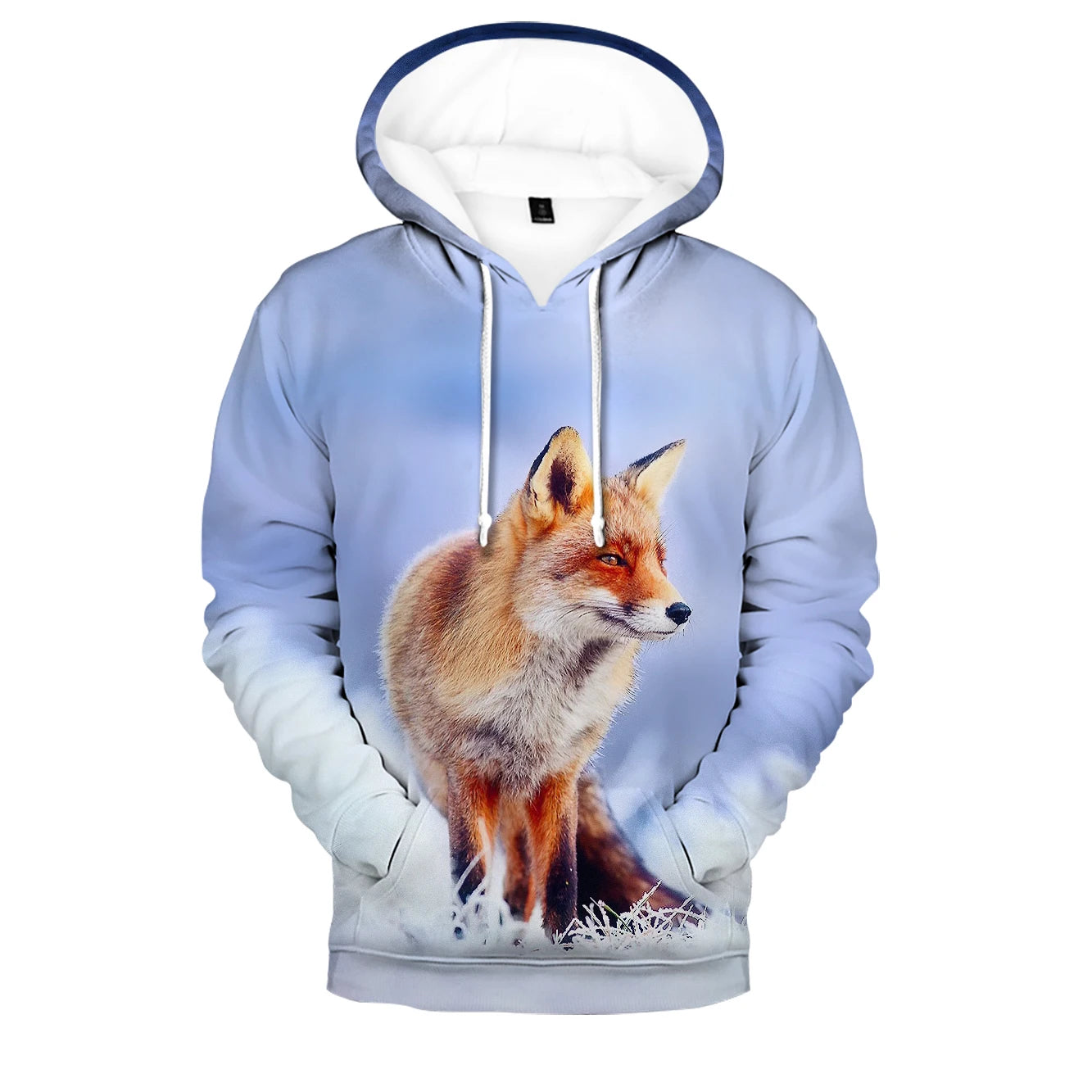 Suositut hip hop -tyyliset uutuushupparit ja collegepaidat, mukava uusi Fox 3D -printti, miehille/naisille, aikuisille/lapsille, rennot puserot