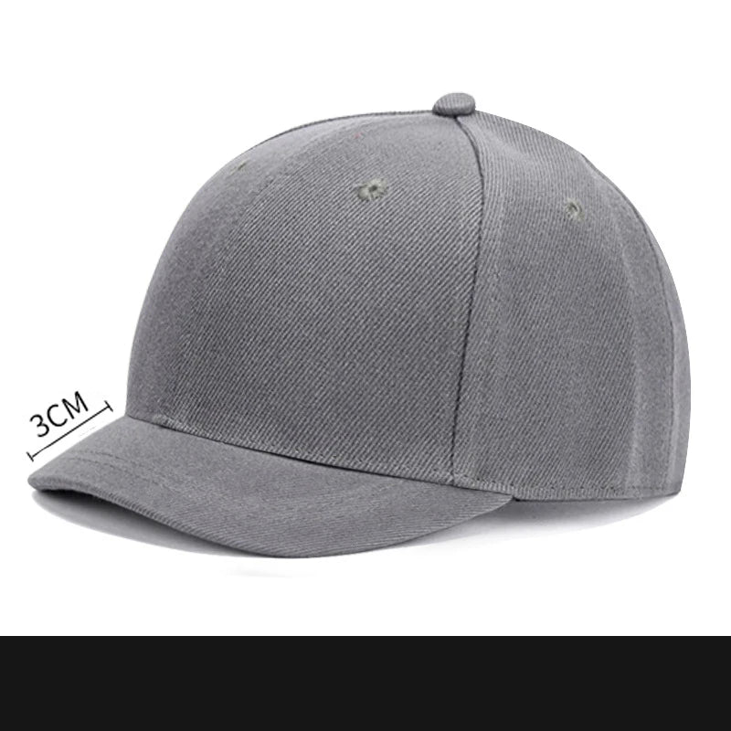 Short Brim 4 Size Fitted Closed Caps Hats New Cycling Bill Plain Trucker Men Women Hip Hop Baseball Snapback Sun Visor Era