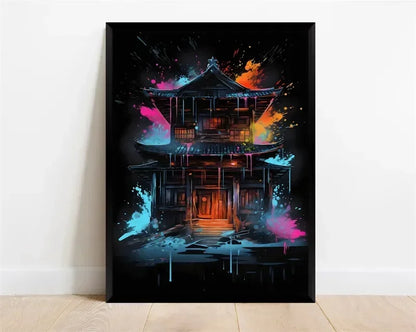 Pop Neon Video Game Character Poster Gamepad Headphones Football Basketball Canvas Print Wall Art Decor Gaming Room Decoration