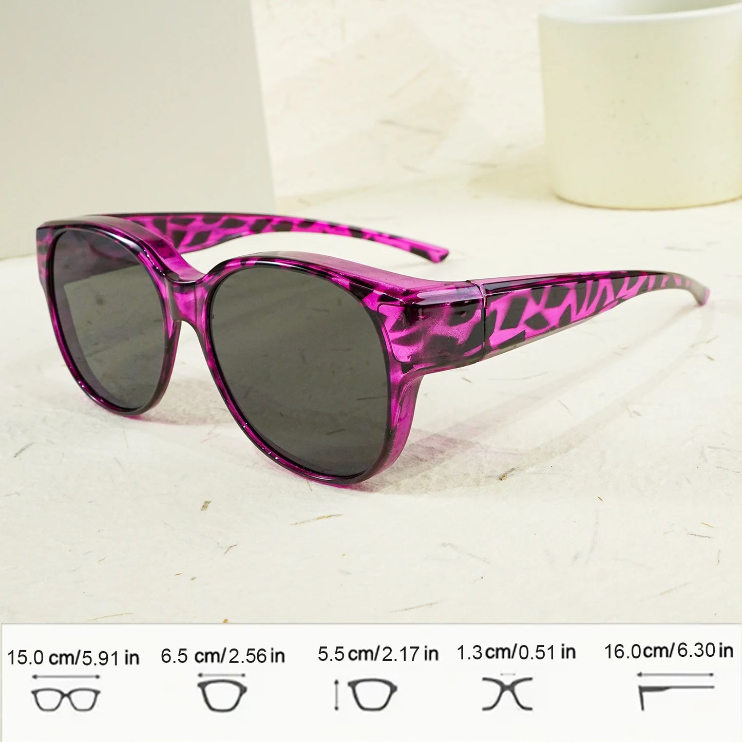 Fit Over Oversized Glasses Fashion Glasses, Perfect Daily Wear, Photo Props, and Gift for Birthday, Valentine's Day