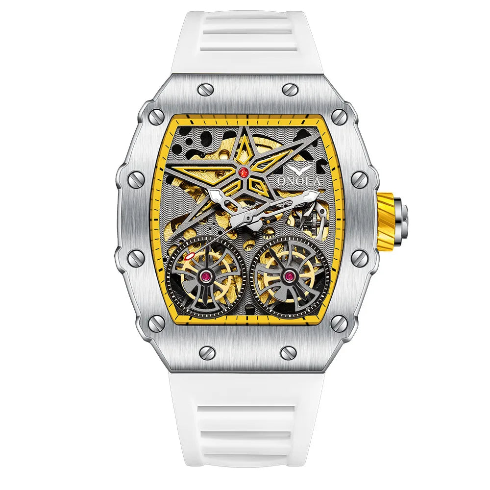 New Luxury Fashion Watches Men ONOLA Brand Hollow Full Automatic Mechanical Men Watch Waterproof Clock