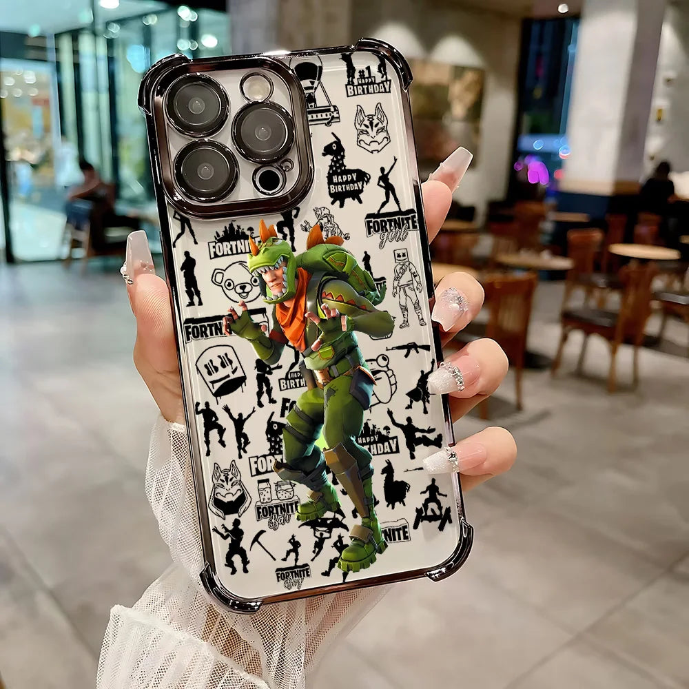 Hot Game F-Fortnites Beschichtete Handyhülle für Samsung A37 A57 A07 A36 A16 A06 A35 A55 A25 A26 A05s A15 A54 A34 A24 A14 A05 4G 5G