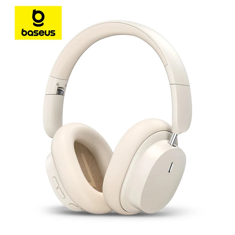Baseus Bowie D05 Wireless Bluetooth 5.3 Headphones – HiFi Stereo Foldable 70H Battery Over-Ear Headset with Deep Bass & Dual Connection