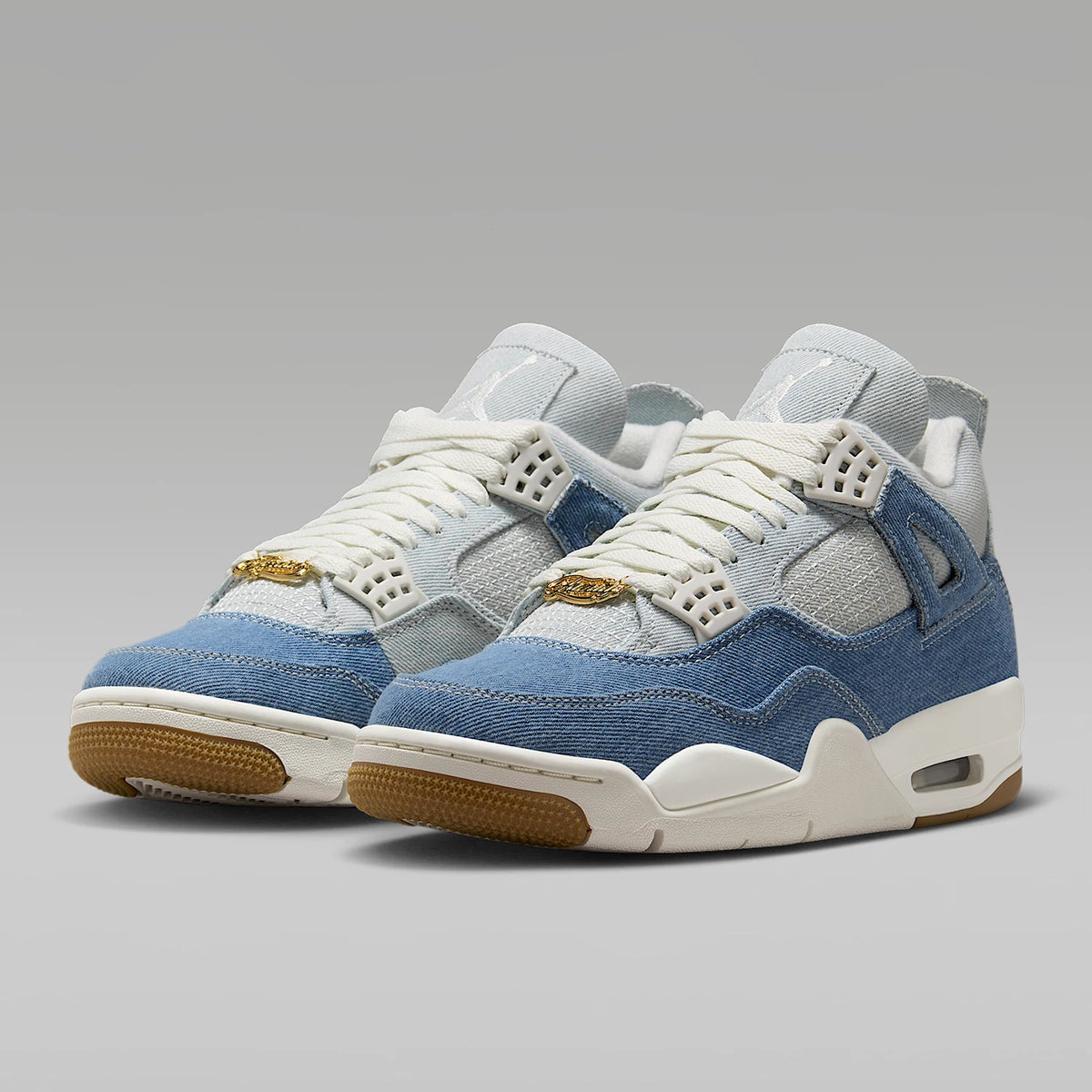 Nike äkta JORDAN stötdämpande mid-top basket skor i denim för damer med luftkudde IB6716-100