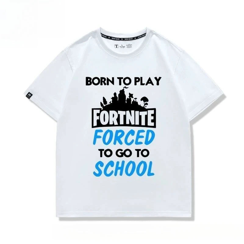 New Fortnite short-sleeved creative high-value cartoon cartoon cool printed men's and women's breathable sweat-absorbent T-shirt