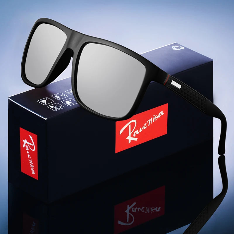 Luxury Square Polarized Cycling Sunglasses UV400 Male Vintage Eyewear Men Women Fashion Travel Driving Fishing Windproof Glasses