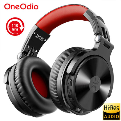 Cuffie da gaming wireless Bluetooth 5.2 OneOdio 110H – Autonomia di 110H, cuffie over-ear con bassi profondi e microfono, headset 2-in-1 cablato e wireless per PC PS4