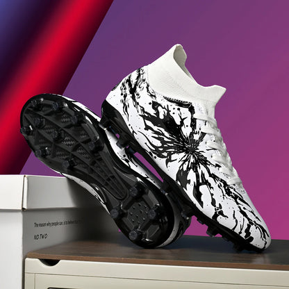 Chaussures de football pour hommes, crampons AG FG, semelles en PU absorbant les chocs et antidérapantes, pour adultes, idéales pour les entraînements de football en extérieur et les séances d’entraînement à haute in