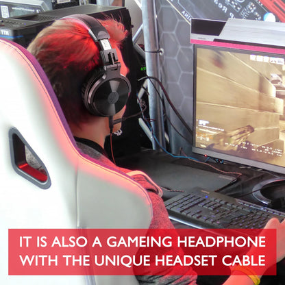 Cuffie da gaming wireless Bluetooth 5.2 OneOdio 110H – Autonomia di 110H, cuffie over-ear con bassi profondi e microfono, headset 2-in-1 cablato e wireless per PC PS4