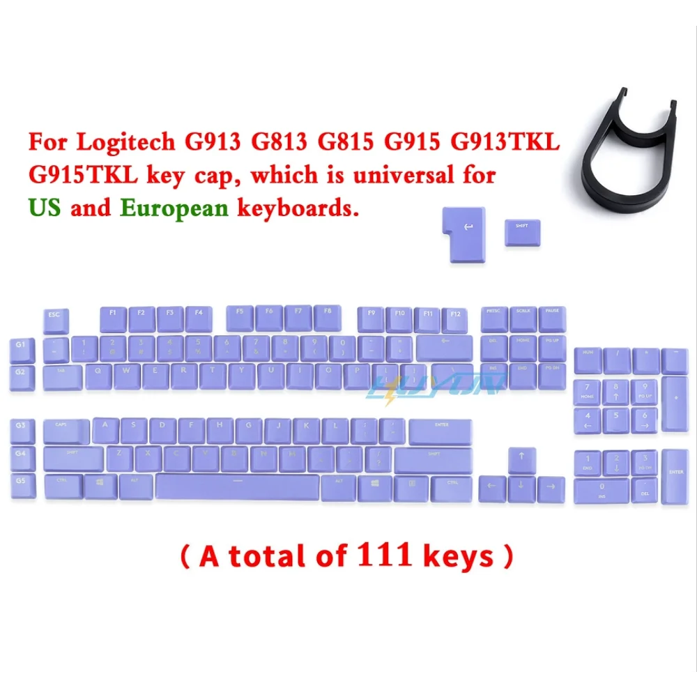 G915 913 TKL G815 G813 strukturierte, rutschfeste, transparente, hintergrundbeleuchtete Tastenkappe, geeignet für Logitech mechanische Tastaturen