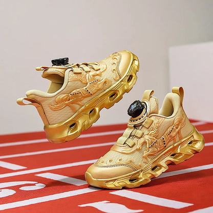 Children's Sports Shoes Fashionable Mesh Campus Student Cushioning Training Shoes New Breathable Non-Slip Daily Jogging Shoes