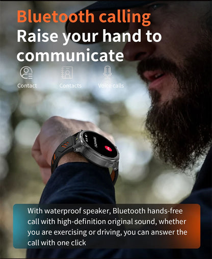 New Original 1100mAh Battery Men Smart Watch Outdoor GPS 10ATM Waterproof Bluetooth Call Sport Smartwatch For Android IOS Phones