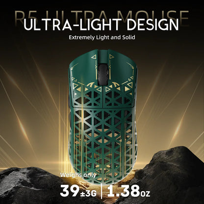 ATTACK SHARK R5 Ultra Carbon Fiber brezžična gaming miška, gaming senzor PixArt PAW3950MAX, 42000DPI, 8000Hz, MCU Nordic 52840