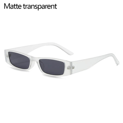 Small Rectangle Sunglasses Women Men Retro Narrow Frame Leopard Vintage Square Sun Glasses Female Punk Cat Eye Eyewear Oculos