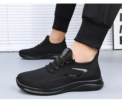Baskets légères pour hommes, chaussures de marche en maille respirante, antidérapantes, décontractées, pour la course en plein air, confortables et douces, chaussures d'été