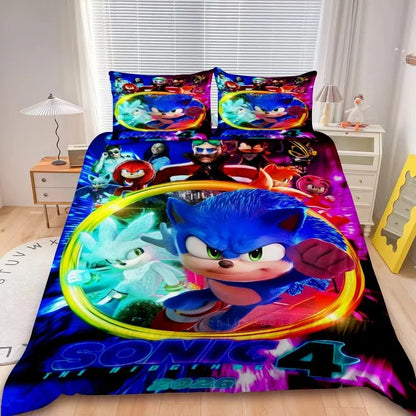 2/3pcs Sonic Duvet Cover Kids Bedding Set Comforter Cover Set for Bedroom Decor Teens Children Gifts single double bed