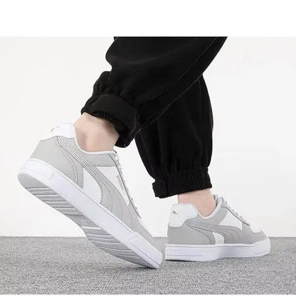 Baskets basses Puma 380810-35 Blanc Gris Or Cuir Synthétique Chaussures de skate décontractées Sport