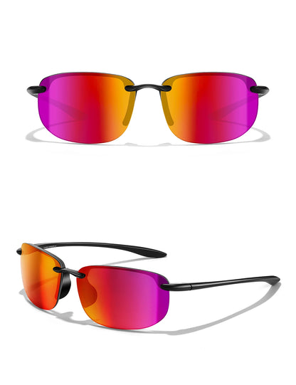 CAPONI Polarized Sunglasses For Men Original Design Outdoor Sport Running Driving Sun Glasses Photochromic Black Shades BS36502