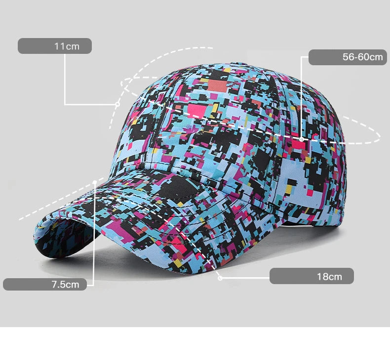 Letnia czapka z daszkiem z motywem graffiti, z podświetleniem, unisex, czapka chroniąca przed słońcem na świeżym powietrzu, modna czapka sportowa, czapka typu „duckbill” w stylu casual