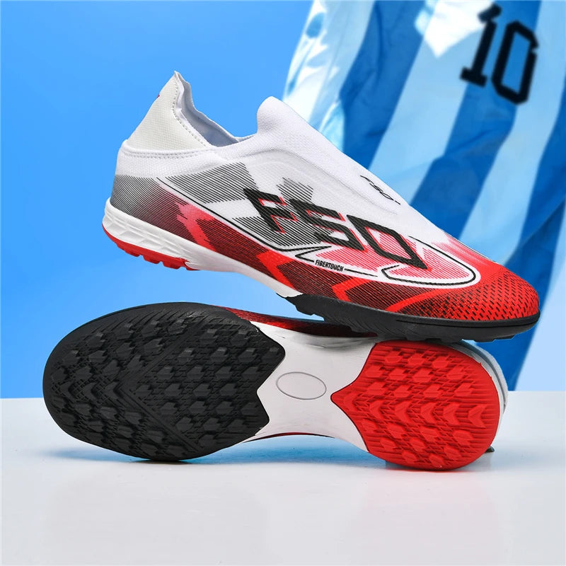 Nouvelles chaussures de football pour hommes, chaussures de sport, chaussures de soccer, haute qualité, ultralégères, haute tige, respirantes, futsal, antidérapantes, pour match en extérieur