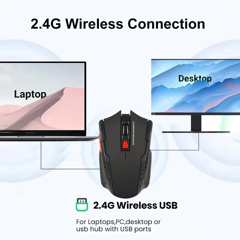 2.4G Wireless Mini Mouse USB Receiver 1600DPI Professional Optical Wireless Mouses USB Right Scroll Mice for Laptop PC Gamer