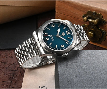 San Martin 38mm Men Sport Watch Fashion Luxury Explore Climbing Automatic Mechanical Sapphire Waterproof 5 Links Bracelet BGW-9