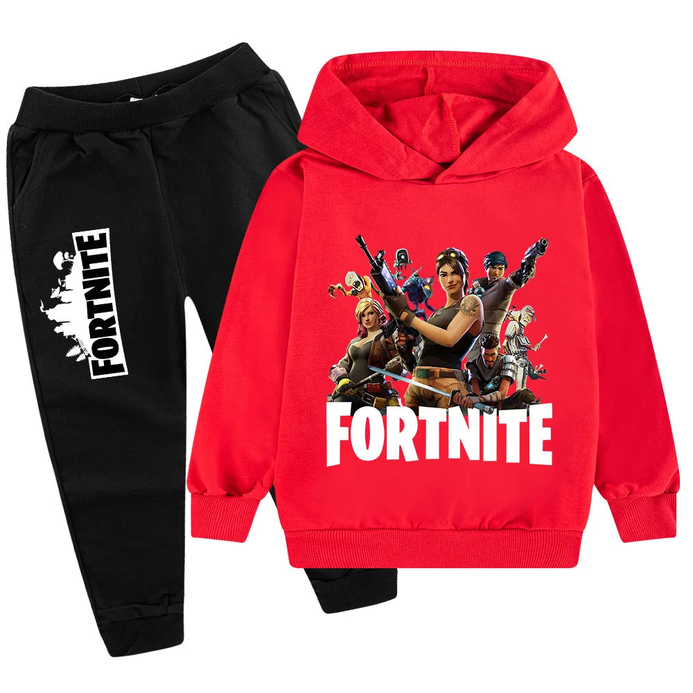 2026 New Fortnite Game Printed Children's Leisure Suit Cartoon Long Sleeve Autumn/Winter New Teenager Suit