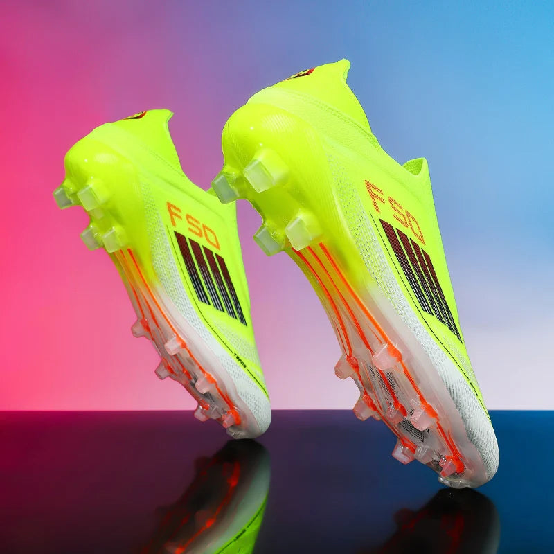 Chaussures de football pour hommes, crampons d'entraînement, chaussures de soccer FG ultralégères et respirantes, livraison directe, crampons longs pour matchs sportifs, baskets d'intérieur
