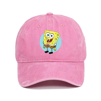 Fashion Cute SpongeBobs Baseball Cap Movie Cartoon Role Adult Men Women Sport Casual Sunshade Adjustable Anime Peaked Mesh Hat