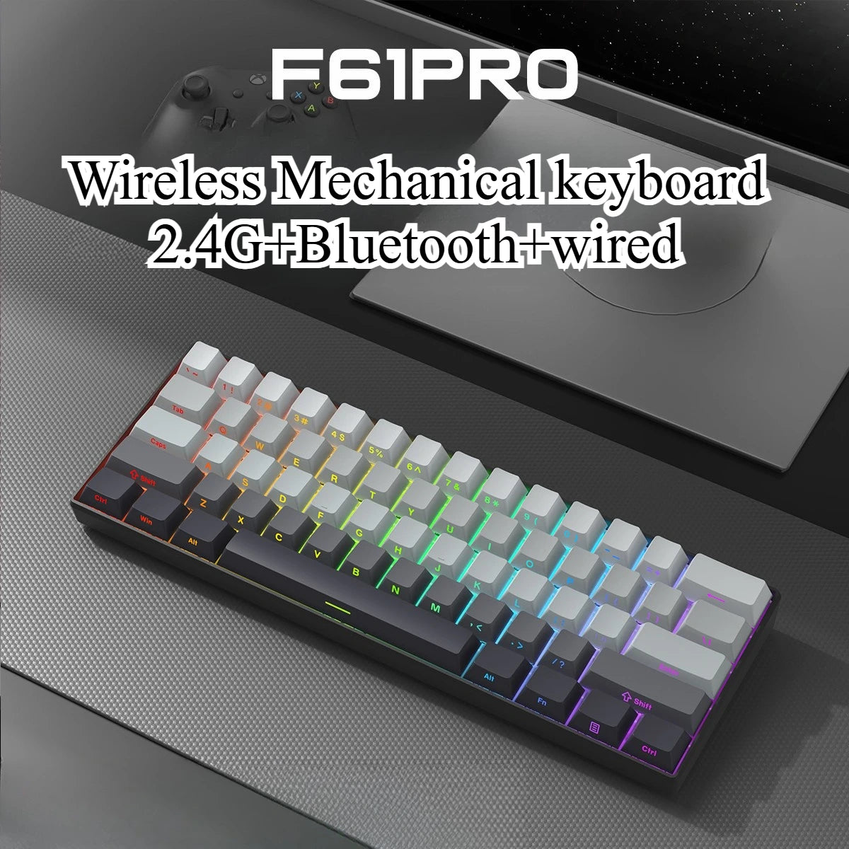 Keyboard Bluetooth Wireless Mechanical keyboards rgb Gamer teclado para tablet mecanico 60% ipad Backlit Mini usb key board