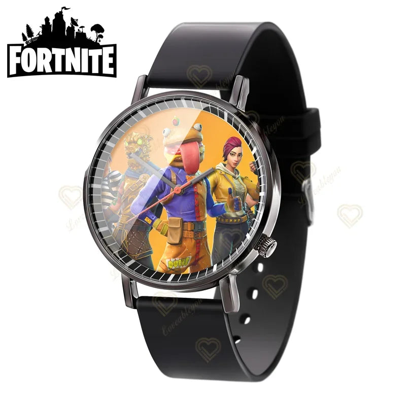 Wrist Watch F-Fortnite Cook Watch Trend Fashion Creative Quartz Student Watches Battle Game Figure Model Kids Birthday Gift