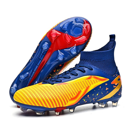 Chaussures de football pour hommes, crampons longs FG / crampons courts TF, antidérapantes, pour terrain naturel et synthétique, entraînement