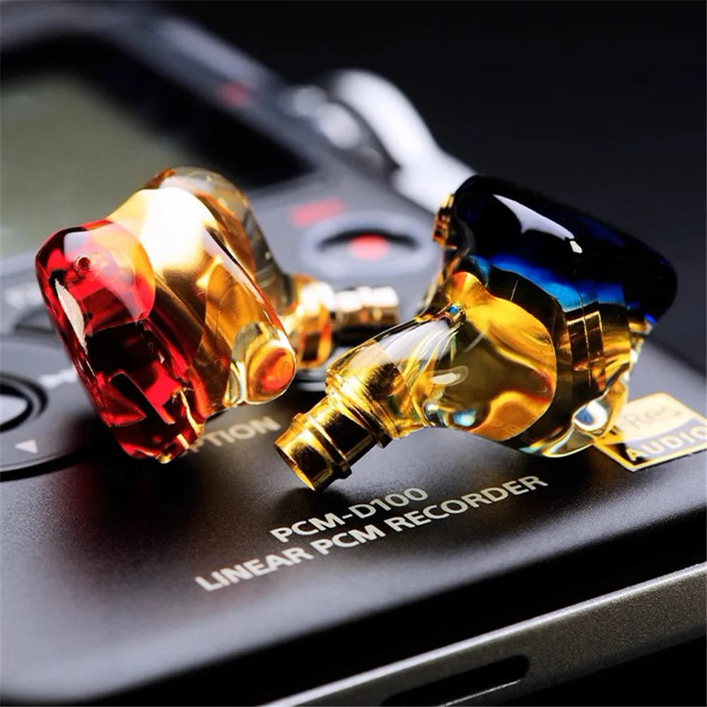 FENGRU Diy QZX-A1 fait sur mesure dans l'oreille écouteur en résine HiFi course sport sauna téléphone avec interface MMCX (câble non inclus)