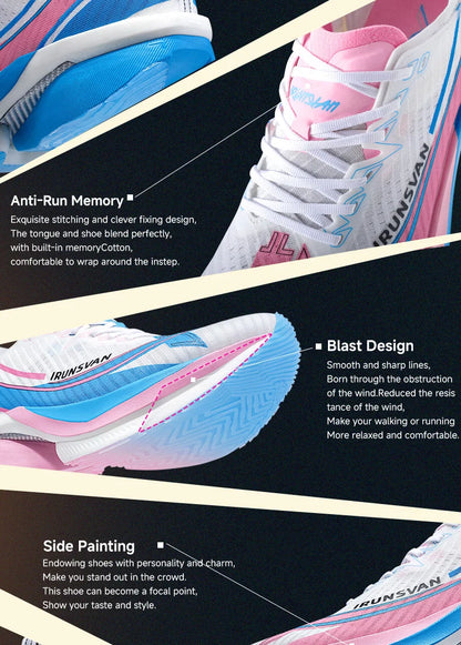 IRUNSVAN Men's Full-Palm Carbon Plate Marathon Road Running Shoes With Quick Rebound And Full Power Sports Shoes
