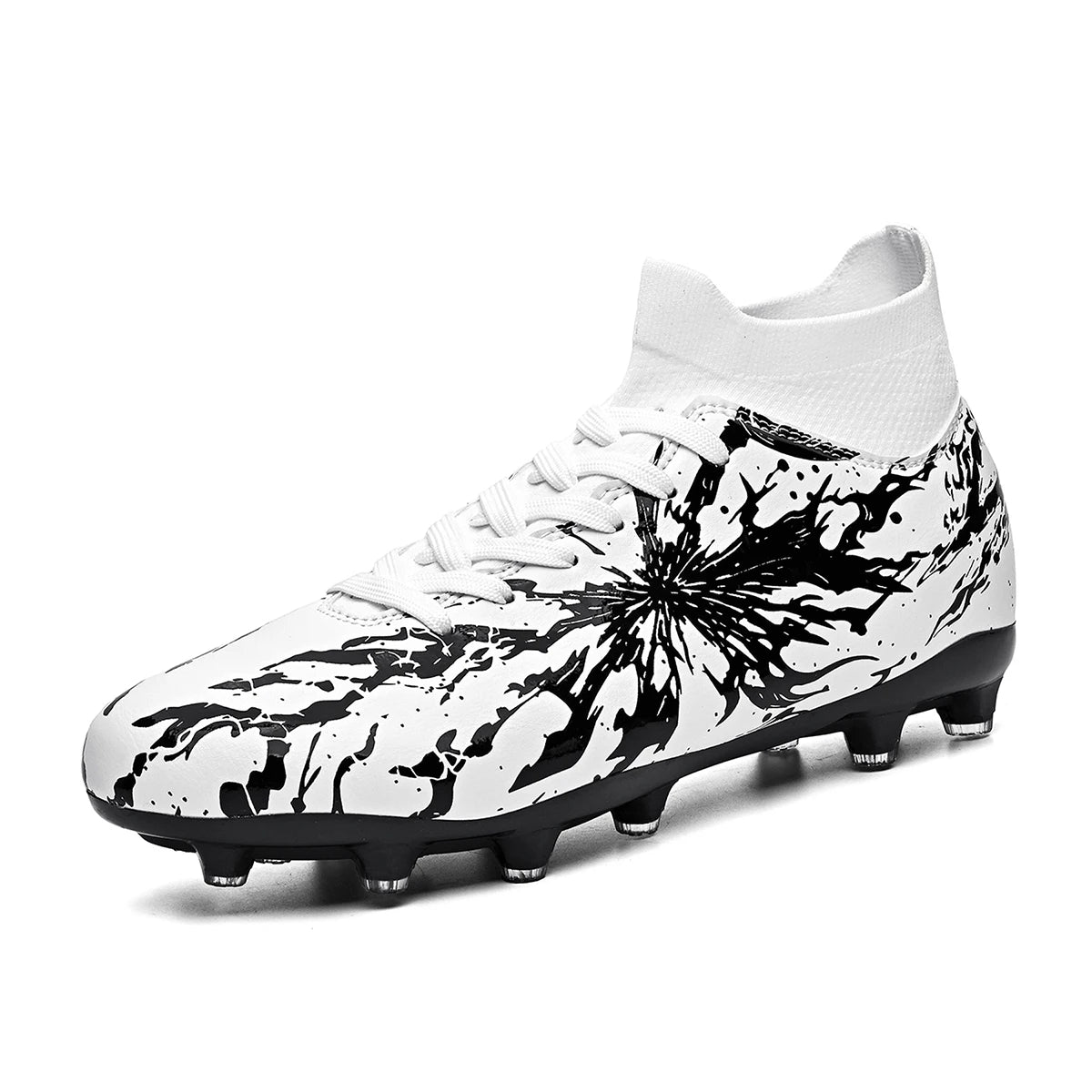 Chaussures de football pour adultes, crampons AG FG, légères, antidérapantes, avec longues pointes, résistantes à l'usure, pour terrain de gazon extérieur.