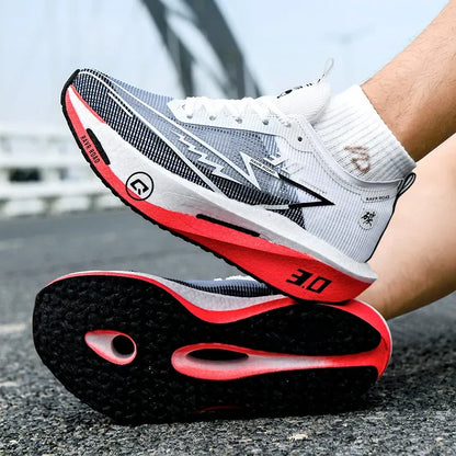 Zapatillas deportivas de carbono para hombre, antideslizantes, acolchadas, cómodas, para carreras, entrenamiento y running; zapatillas de tenis de malla, informales para mujer