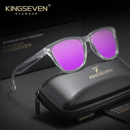 KINGSEVEN Brand Casual Driving Glasses Square Frame Men's Sunglasses Polarized Outdoor Travel Eyewear