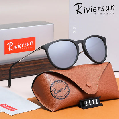 Trendy Cat Eyes Frame Polarized Sunglasses Alloy Design UV400 Travel Glasses For Women Men Driving Eyewear