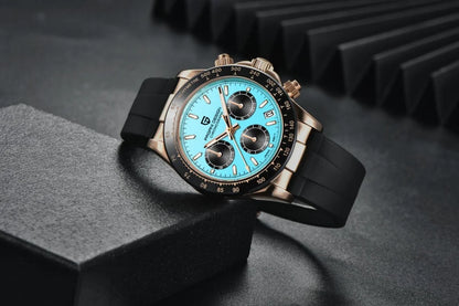 Nuevo original PAGANI DESIGN PD-1664 reloj de pulsera de lujo para hombre con movimiento de cuarzo japonés VK63, cristal de zafiro, cronógrafo impermeable dorado