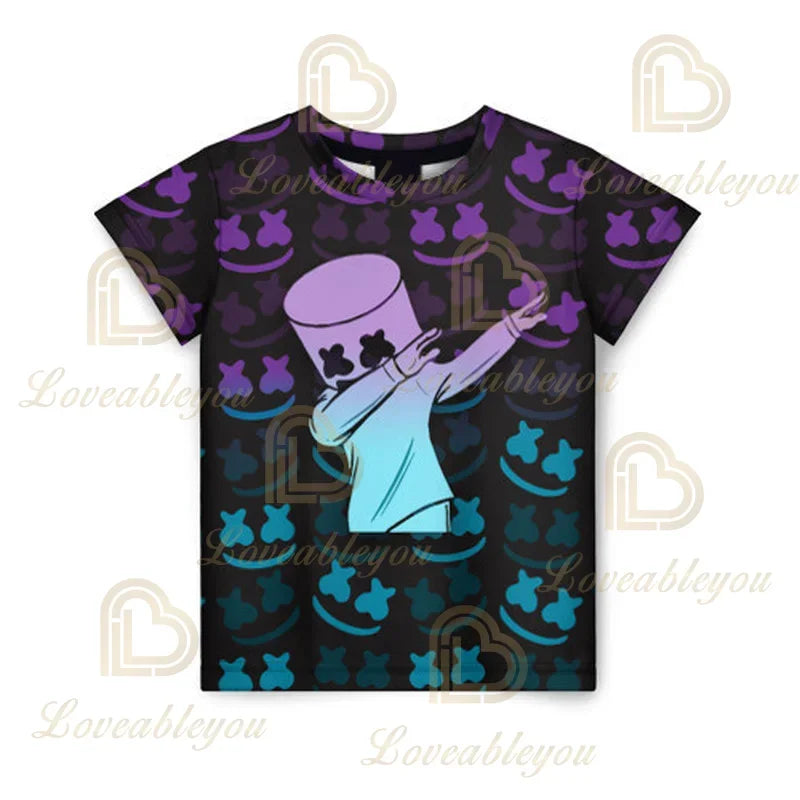 Battle Royale T-shirt Fortnite T-shirt Victory Cartoon Tops Teen Clothes Kids Hero Game Fortress Night 3D Boys Girls T-shirt