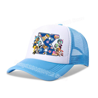 Paw Patrols Baseball Cap Boys Girls Cartoon Anime Chase Skye A-Z Letters Print Hat Summer Athleisure Adjustable Casual Hats Gift