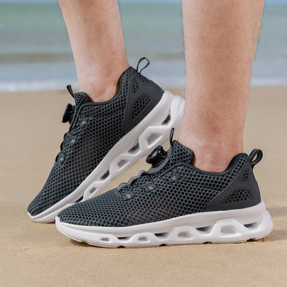 Unisex sneldrogende barefoot-waterschoenen voor watersporten in de buitenlucht, riviertrekking, wandelen langs beekjes, varen; lichtgewicht met draaibare gesp