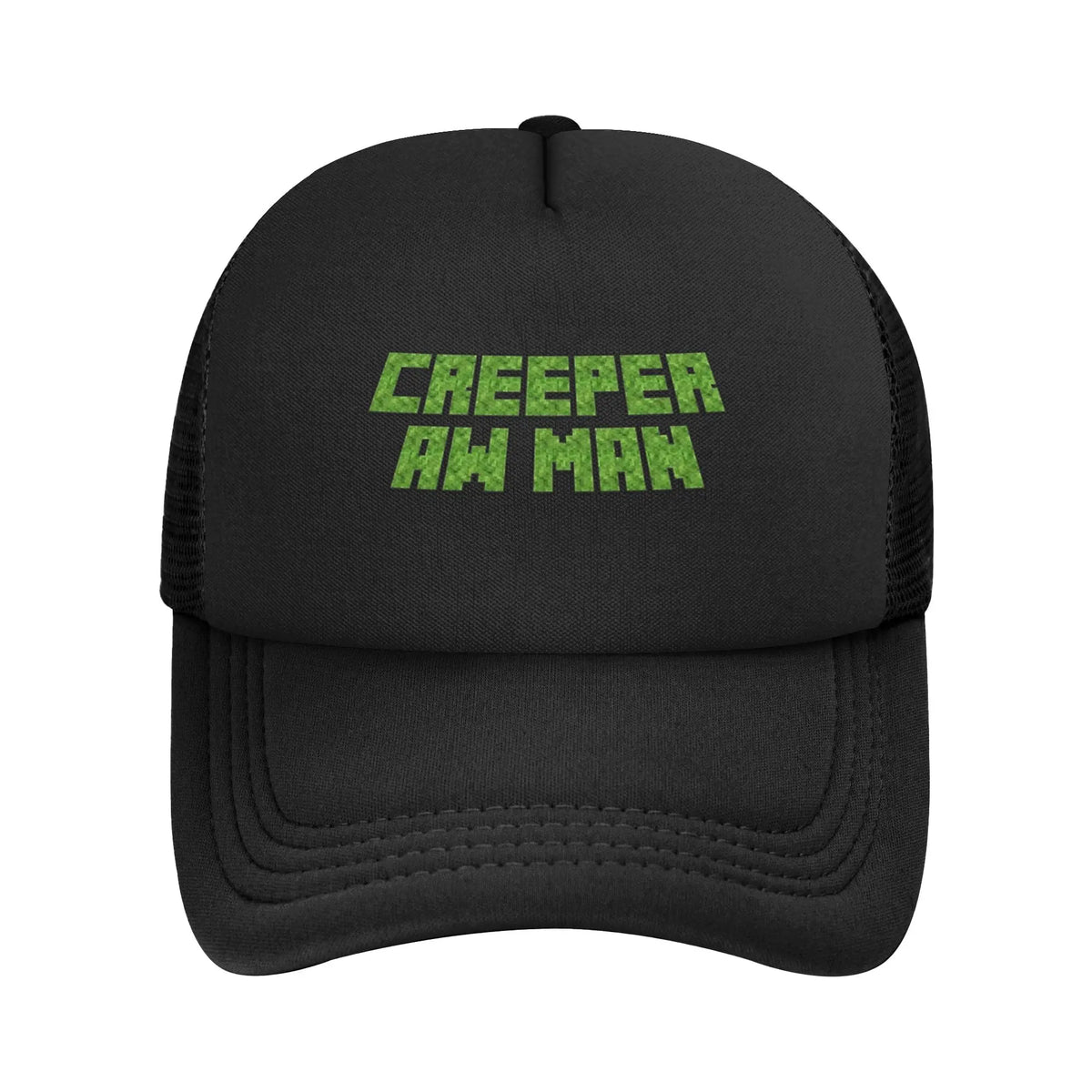 Suaugusiųjų „Creepers“ didelio ciferblato vaizdo žaidimų stiliaus „Trucker“ kepurė, tinklinė beisbolo kepurė, poliesterinė kepurė, saulės kepurė, reguliuojama lenktyninė kepurė, vasarinė