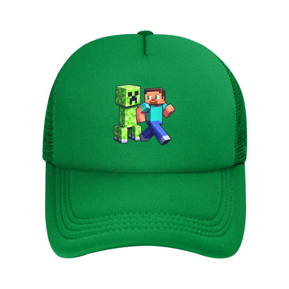 Suaugusiųjų „Creepers“ zombių priešiškos minios stiliaus „Trucker“ kepurės, tinklinės beisbolo kepurės, poliesterinės kepurės, saulės kepurės, reguliuojamos golfo kepurės, vasarinės kepurės