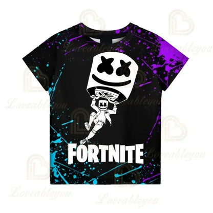Battle Royale T-shirt Fortnite Victory T-Shirt Kids Tops Girls Boys Clothes Harajuku Tees Children 3D 2025 New Design