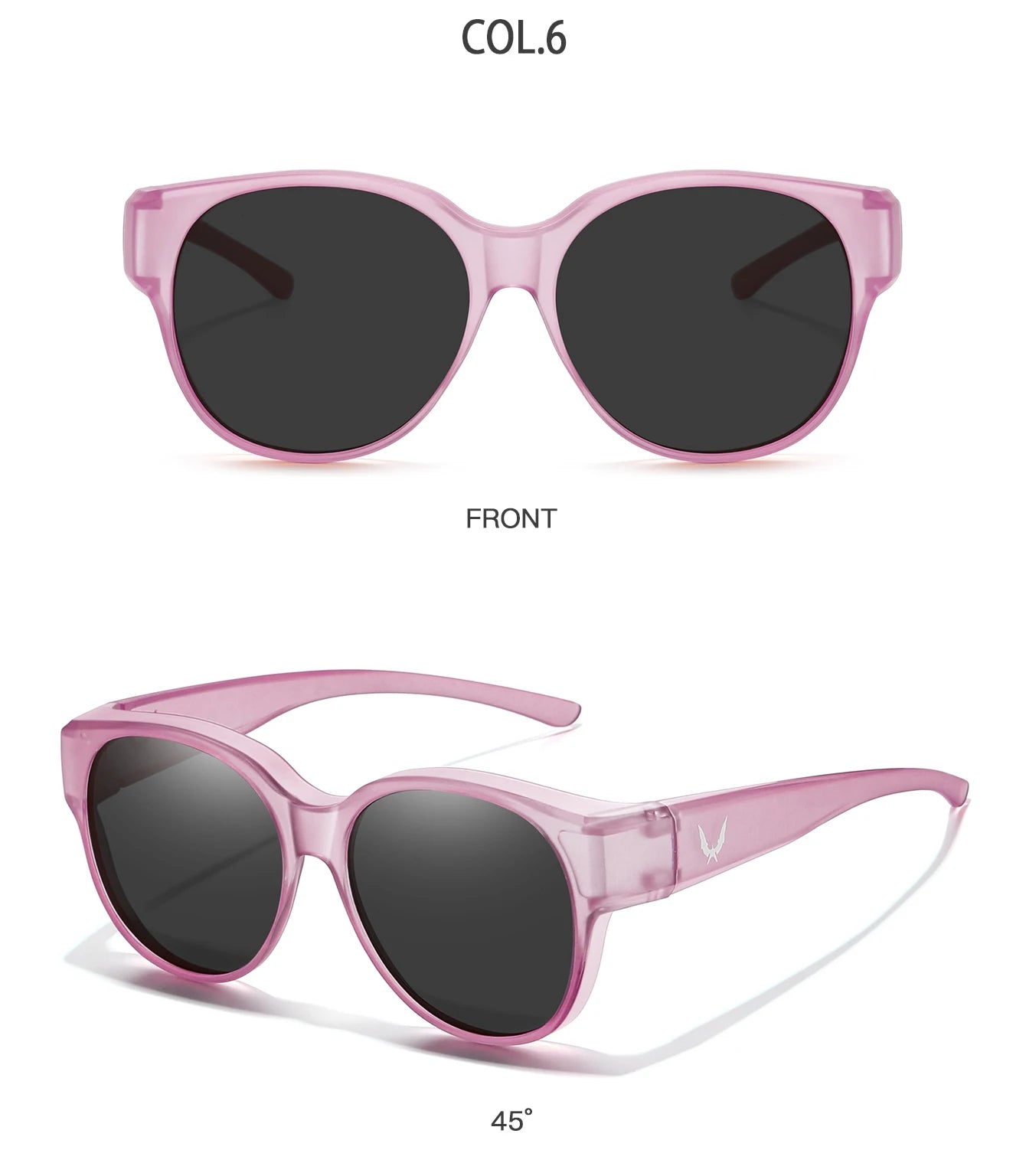Over Glasses with Box Cover Over Myopia Eyeglasses Unisex Round Shades with UV protection Outdoor Sports Fishing Hiking Cycling