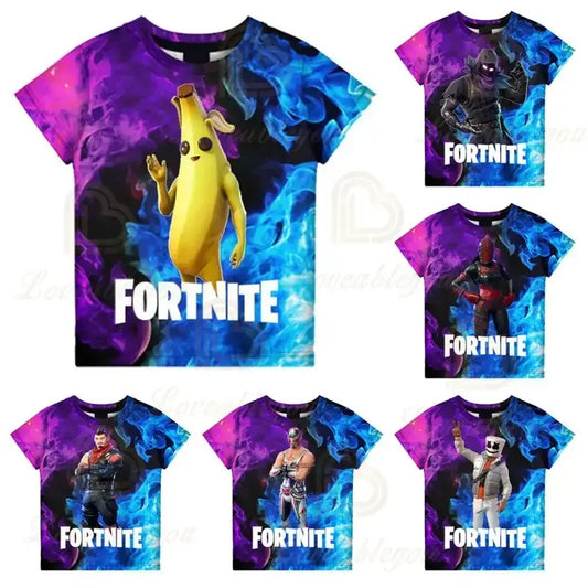 Fortnite Victory Game 3D T-shirt Baby Clothing Harajuku T-shirt Children Cute Kids Battle Royale Hero Tops Boys Girls