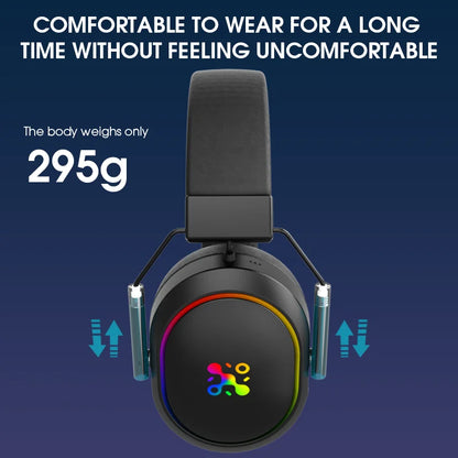 Cuffie da gaming wireless LDON per PS5 PS4, Bluetooth 2.4GHz, audio surround 3D, microfono con cancellazione del rumore, bassa latenza